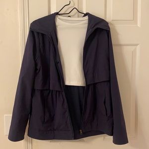 Lululemon navy rain jacket with hood